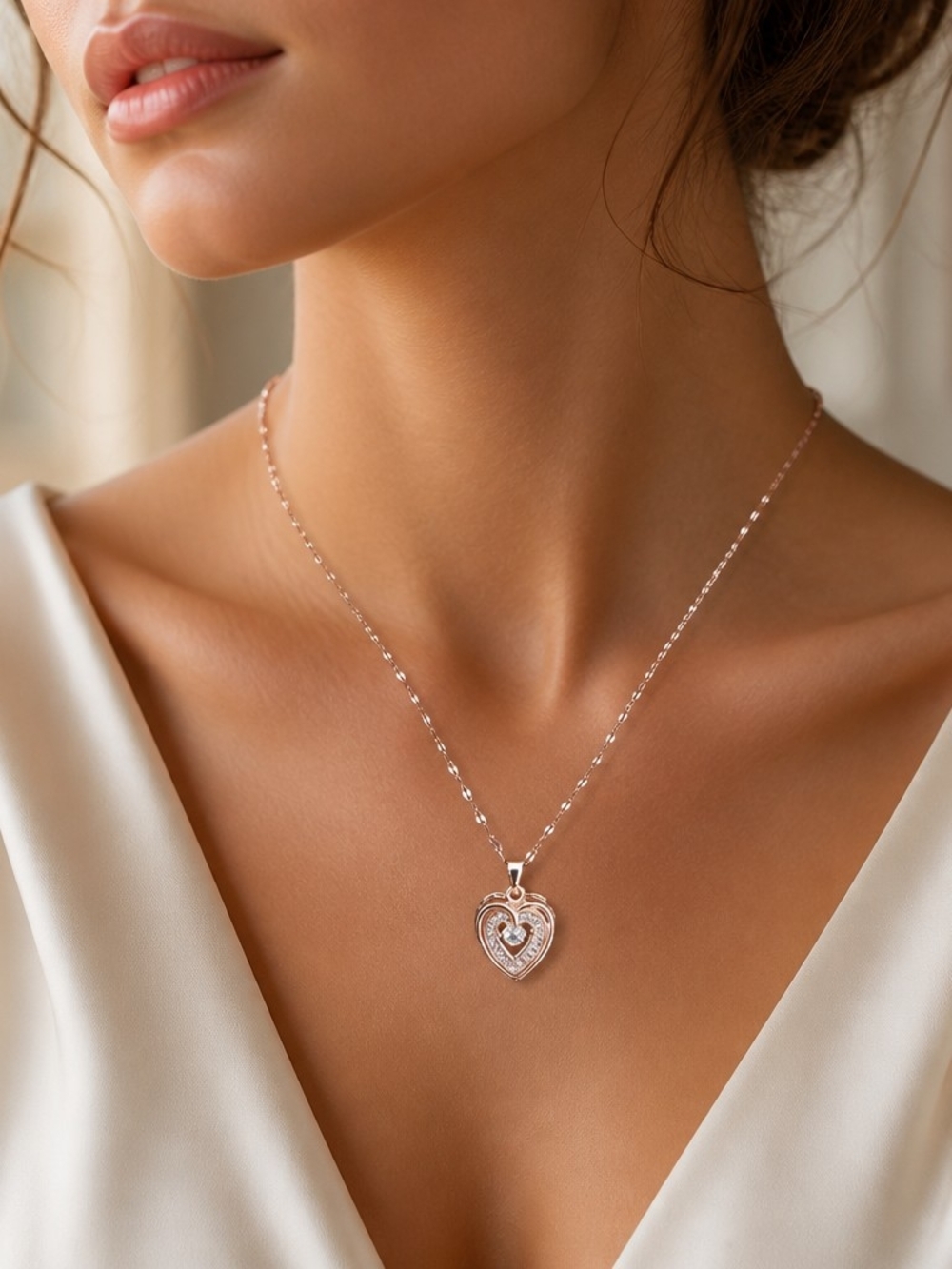 Delicate Heart Pendant Necklace